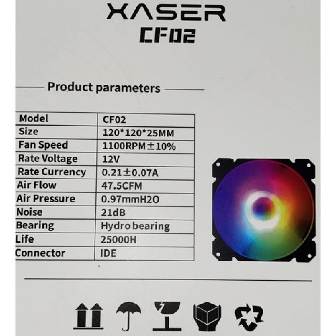 Xaser CF02 12CM Kasa Içi Işıklı Fan