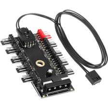 10 Port Fan Çoklayıcı 10LU Fan Kontrol Pwm 12V 4 Pin Fan Denetleyici Molex Ide