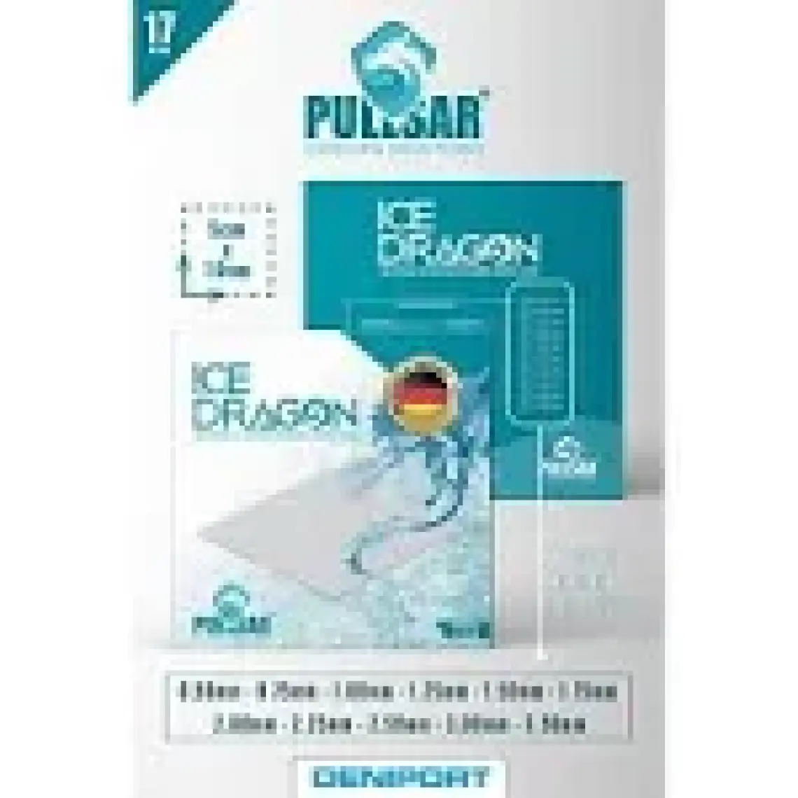 Pullsar Ice Dragon® Thermal/Termal Pad - 100x50 mm | 0,50 mm Kalınlık | 17.0 W/m-K İletkenlik ile Maksimum Soğutma Gücü!