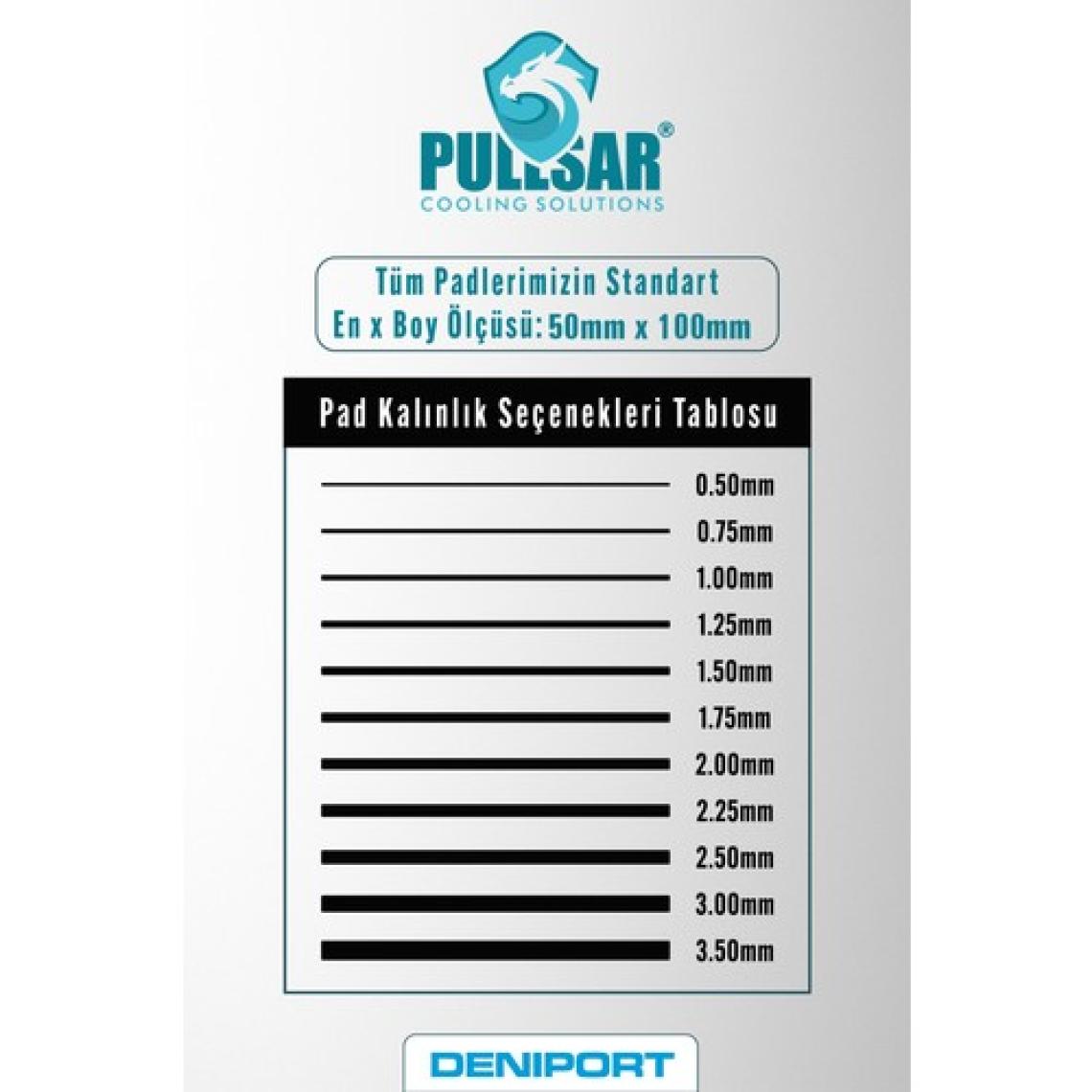 Pullsar Ice Dragon® Ultra Thermal/Termal Pad - 100x50  mm Boyut, 3,00 mm Kalınlık, 20.0 W/m-K İletkenlik, Yüksek Performans ve İletken Termal Pad !