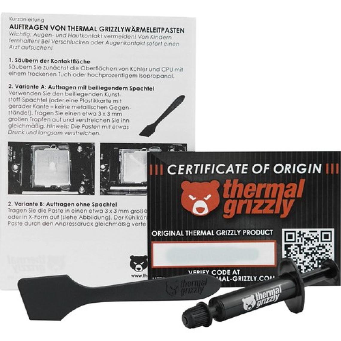 Thermal Grizzly Aeronaut 1gr Üstün Performanslı Spatulalı Termal Macun (TG-A-001-RS)