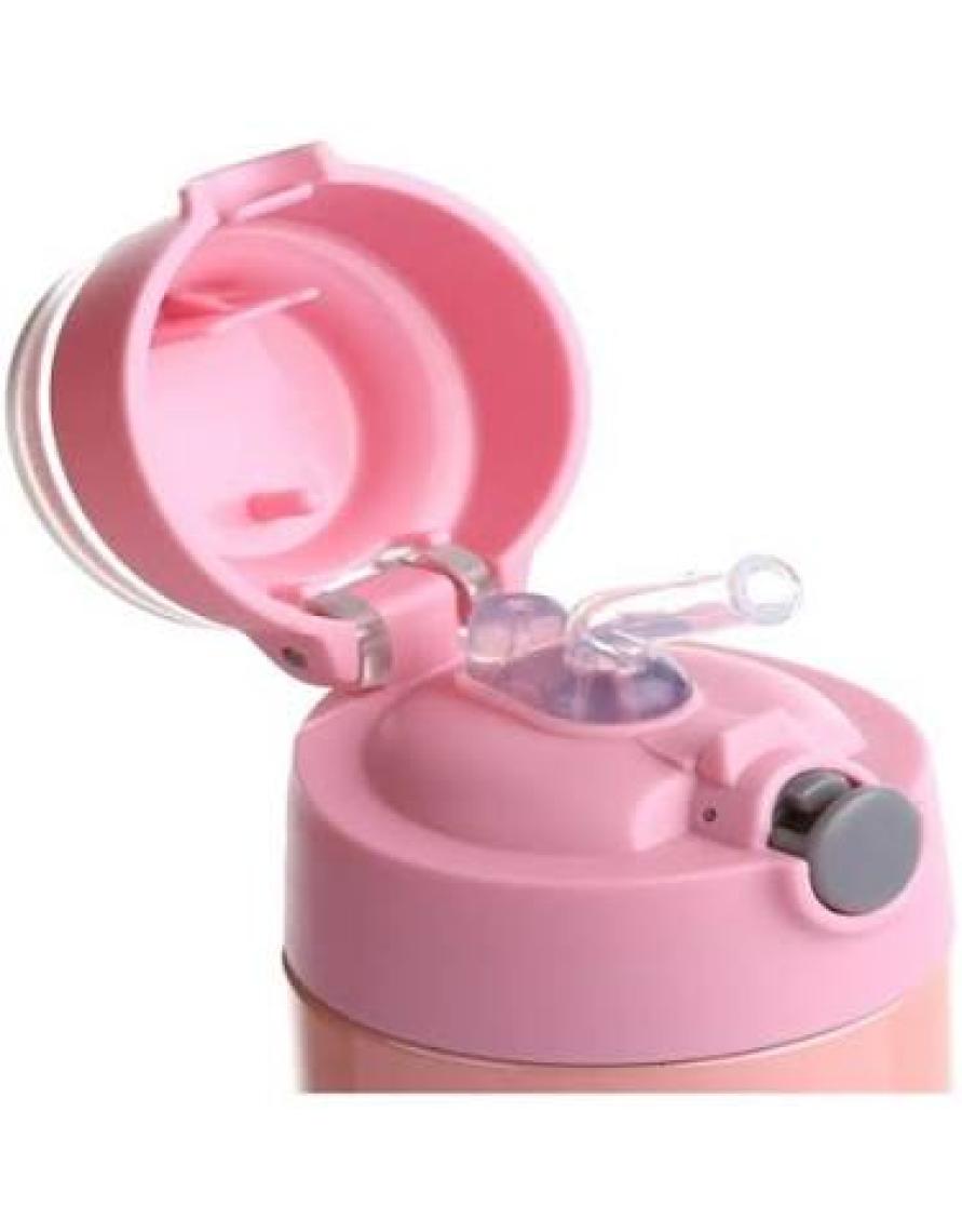 Baby Plus Çelik Termoslu Matara 350ml Pembe