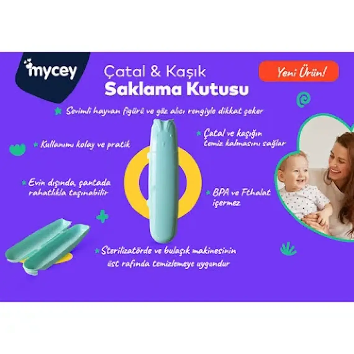 Mycey Çatal Kaşık Saklama Kutusu