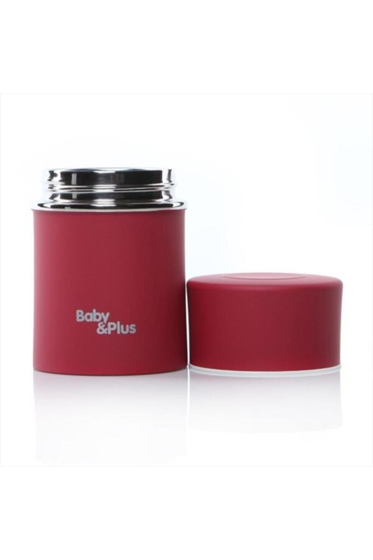 Baby&Plus Kırmızı 260 ml Paslanmaz Çelik Mama Termosu