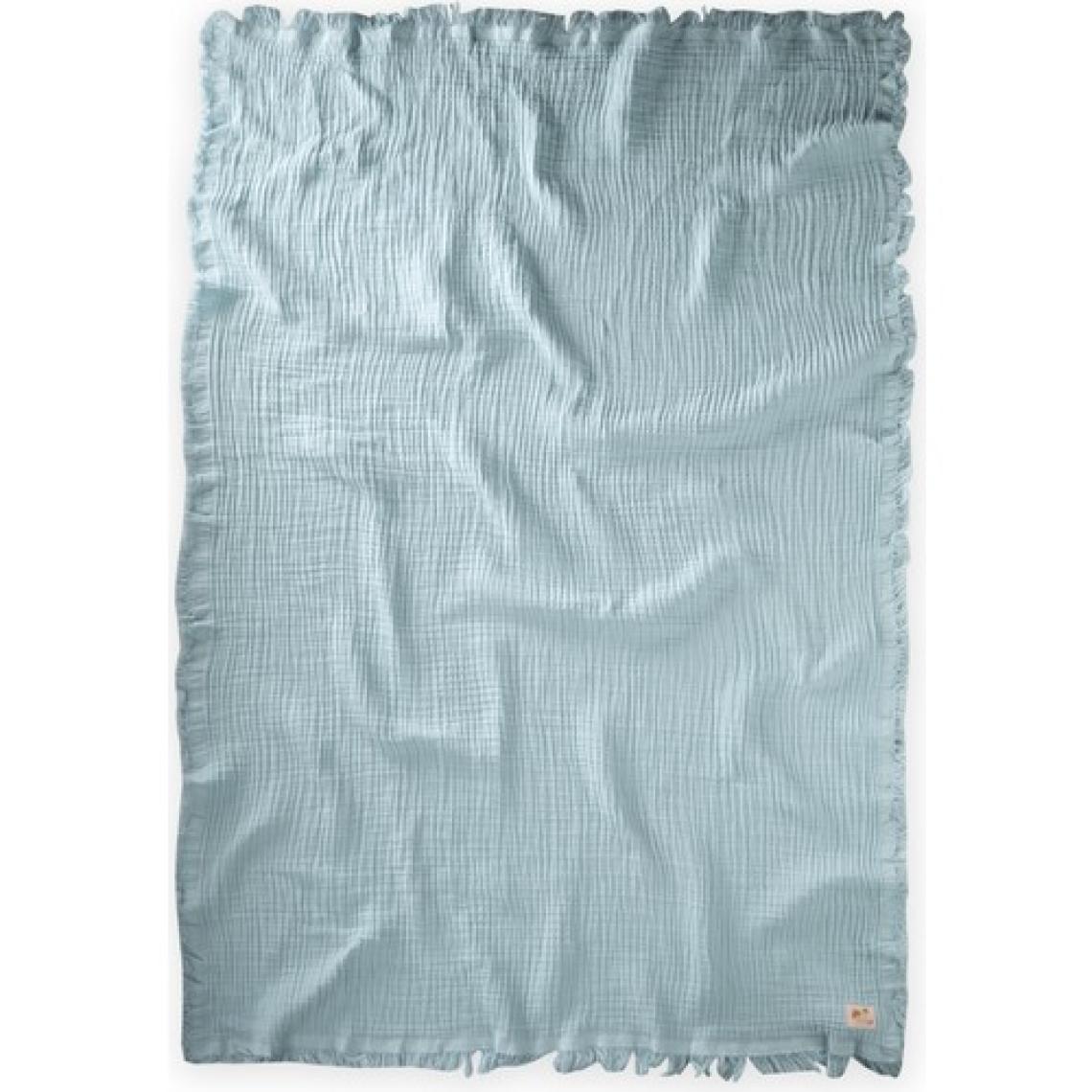 Cigit Dört Kat Püsküllü Battaniye 80 x 120  cm  Mint Yeşili