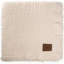 Cigit Müslin Dört Kat Yatak Örtüsü 200x220 Cm Naturel