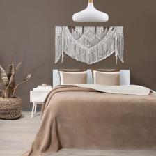 Twin Soft Pamuklu Çift Kişilik Battaniye Kahve Krem 200 x 220 5010A