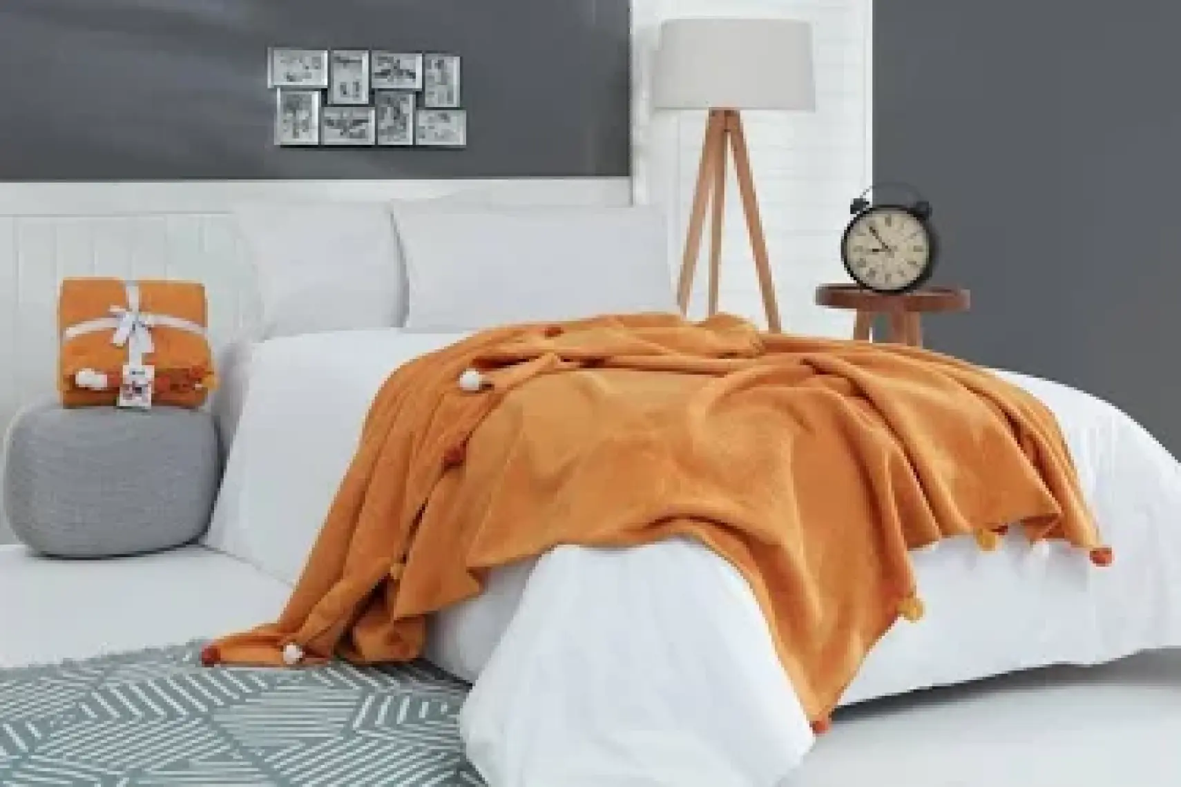 Dolce Bonita Home 150X200 Tek Kişilik Ponponlu Pike Battaniye Hardal