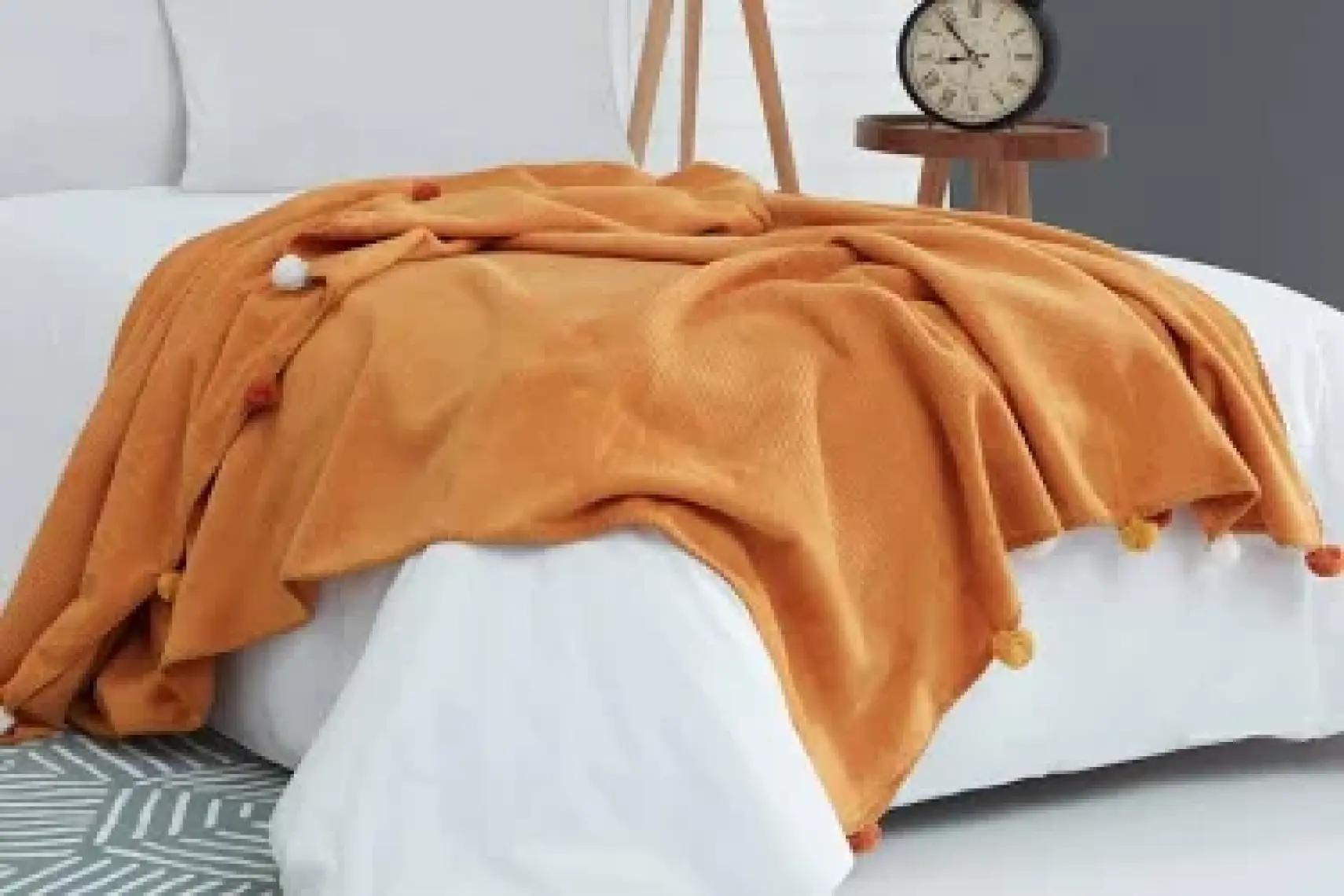 Dolce Bonita Home 150X200 Tek Kişilik Ponponlu Pike Battaniye Hardal
