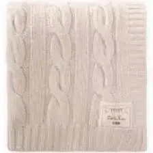 Cigit Saç Örgü Triko Battaniye 80X100 cm (+/-5 Cm) Taş