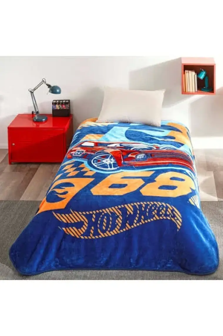 Taç Lisanslı Tek Kişilil Hot Wheels Speed Battaniye