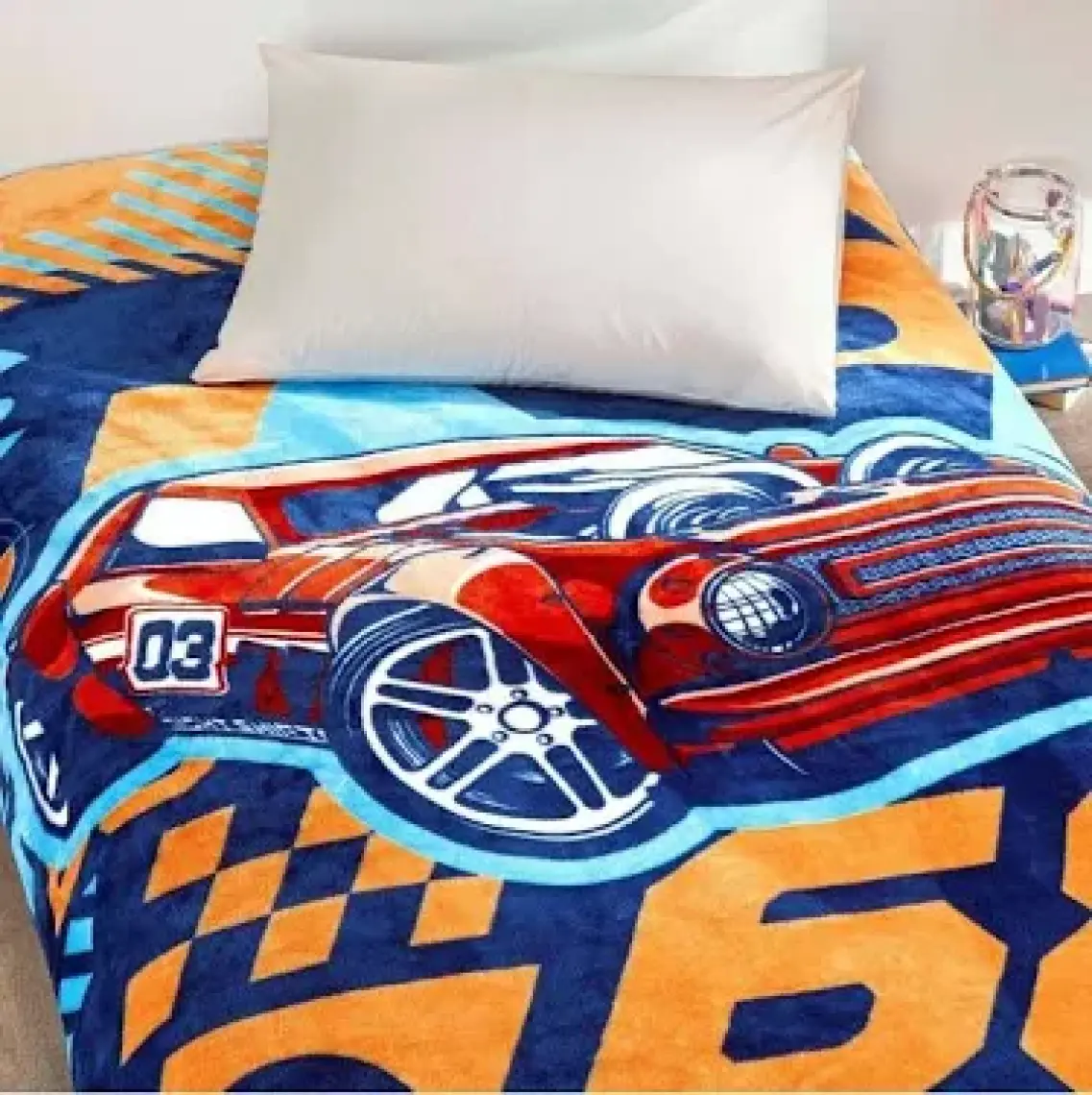 Taç Lisanslı Tek Kişilil Hot Wheels Speed Battaniye