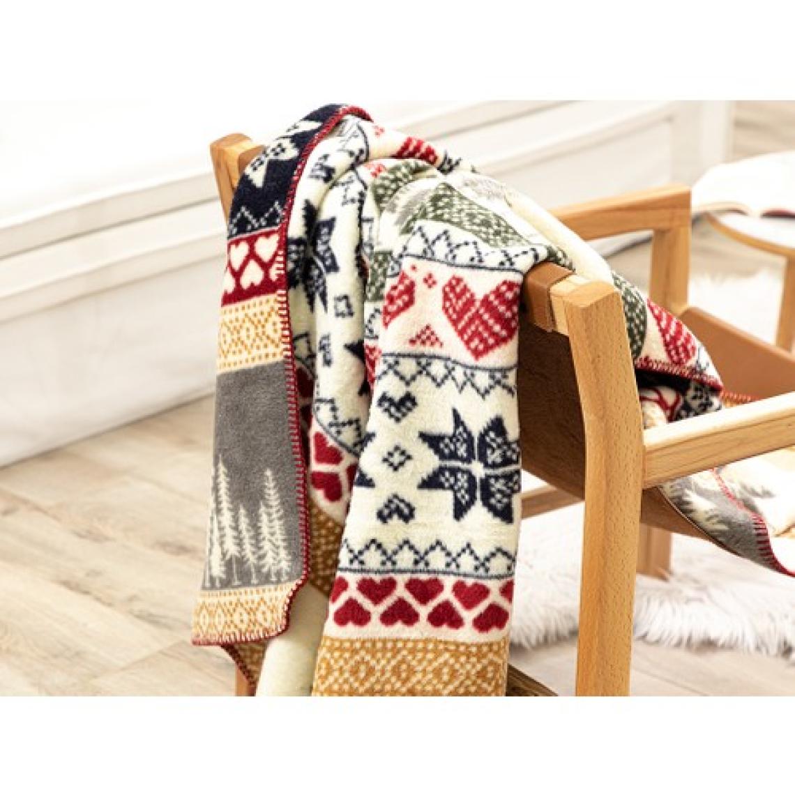 English Home Winterfell Akrilik Tv Battaniye 130 x 170 cm Lacivert-Kırmızı
