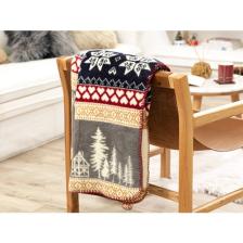 English Home Winterfell Akrilik Tv Battaniye 130 x 170 cm Lacivert-Kırmızı