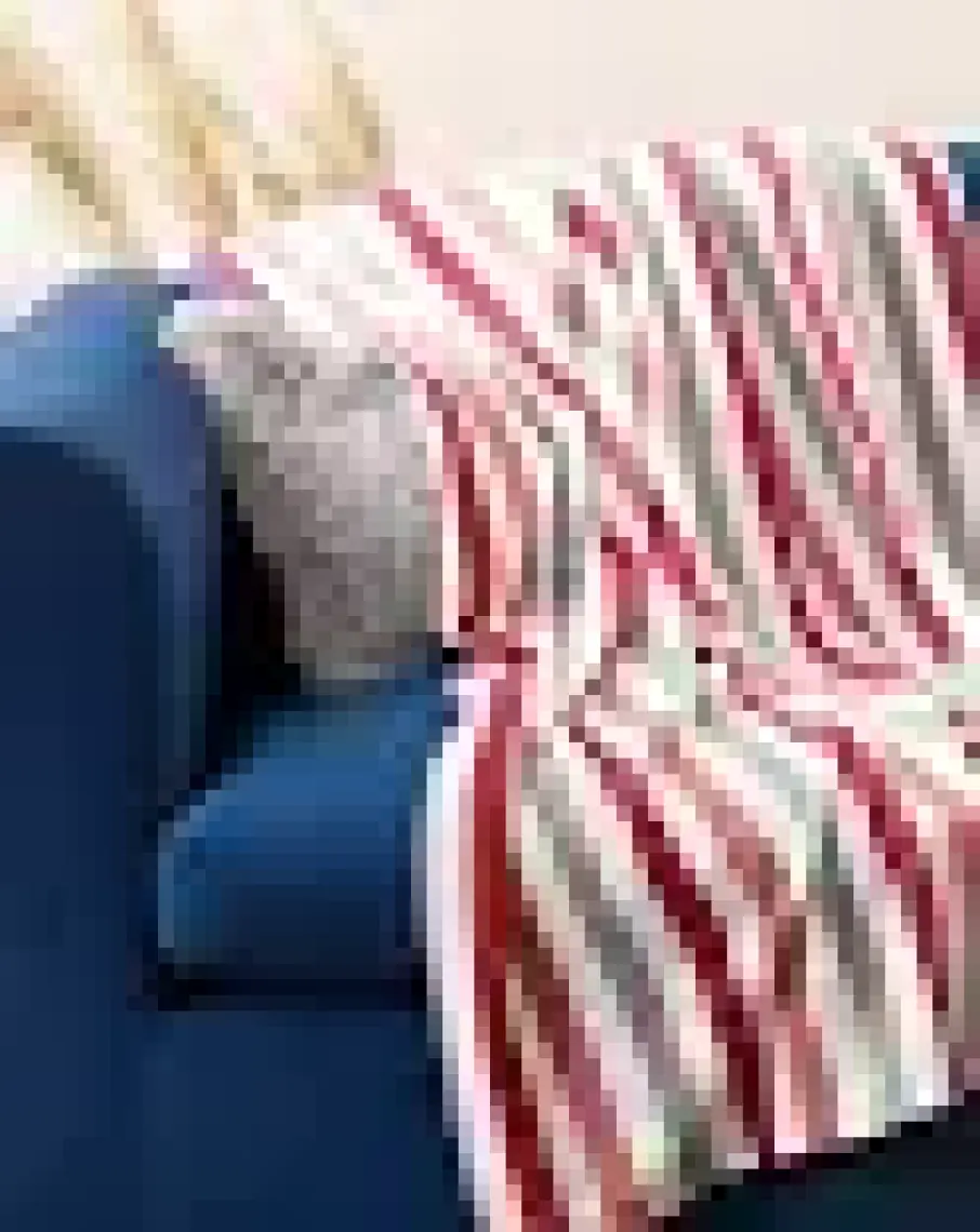English Home Stripe Polar Tv Battaniye 120x170 cm Gül Kurusu