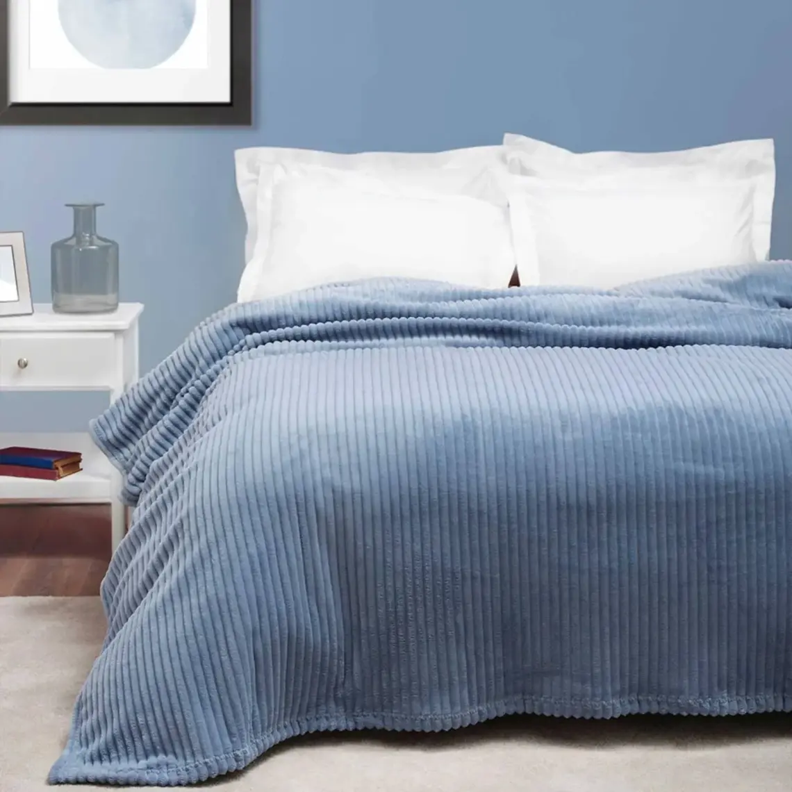 Karaca Home Joena İndigo Tek Kişilik Battaniye