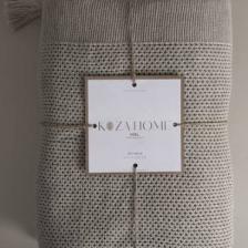 Miel Vizon Kenarı Ponponlu Çift Kişilik Battaniye 200x220 37110