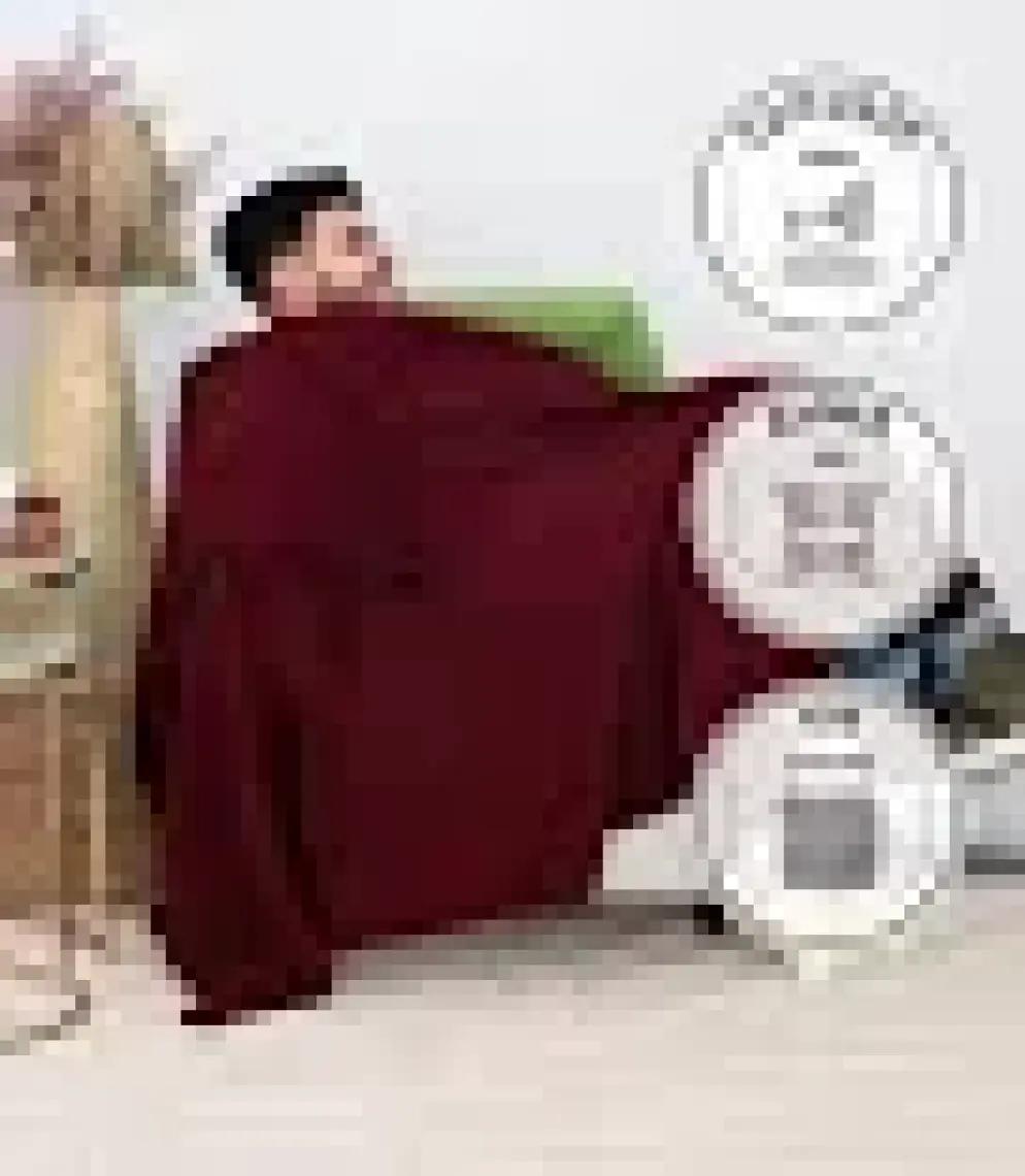 Biocotton Triko Ponponlu Örgü Tv Battaniyesi - Bordo