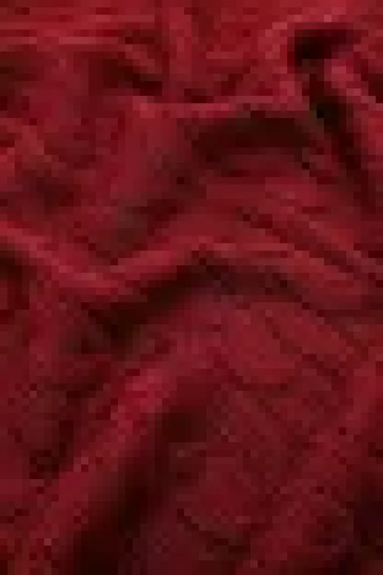 Biocotton Triko Ponponlu Örgü Tv Battaniyesi - Bordo