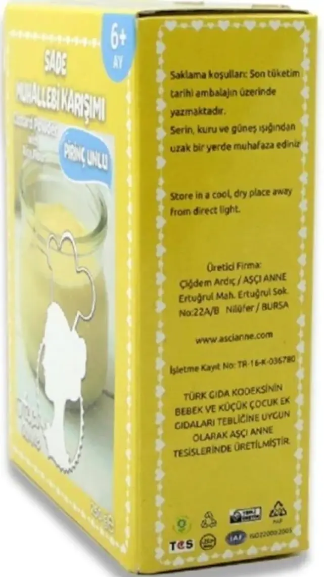 Aşçı Anne Sade Muhallebi Karışımı
