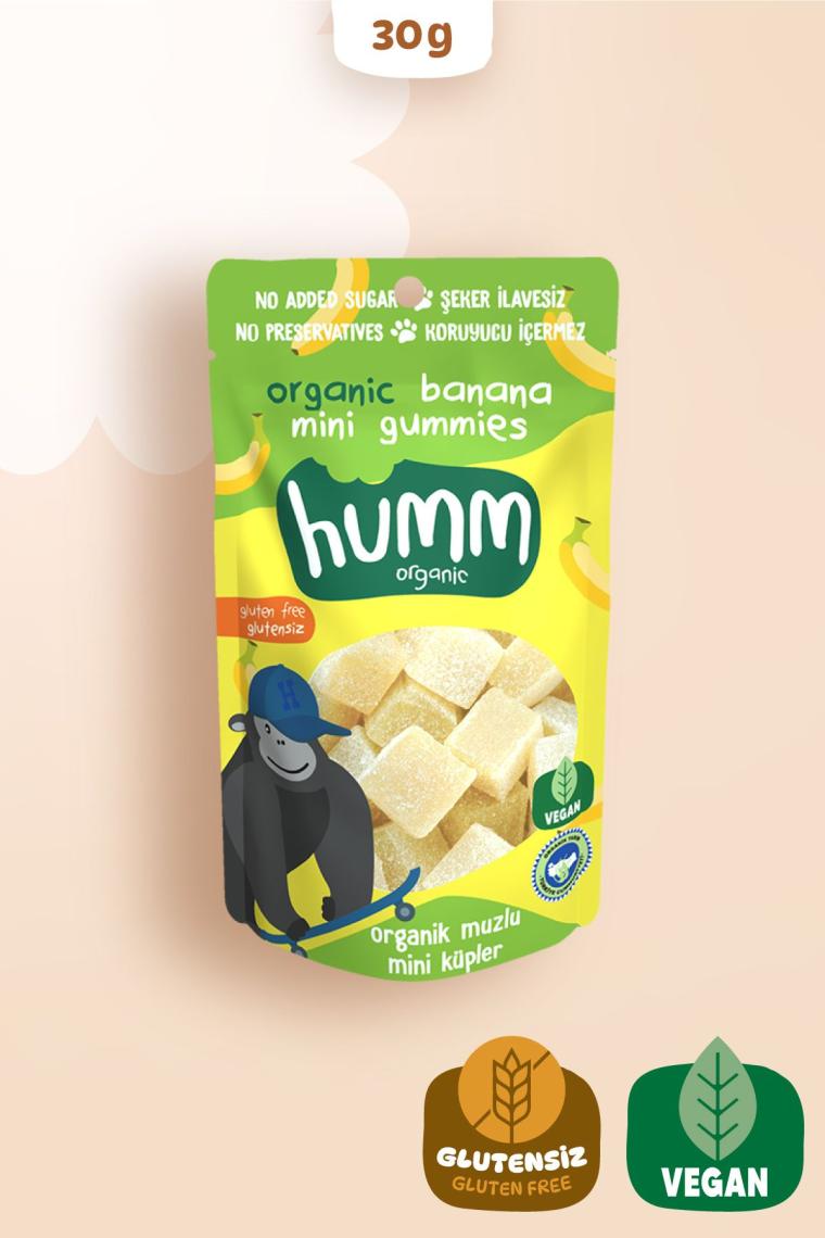 Humm Organic Organik Glutensiz Vegan Muzlu Mini Küpler 30 gr