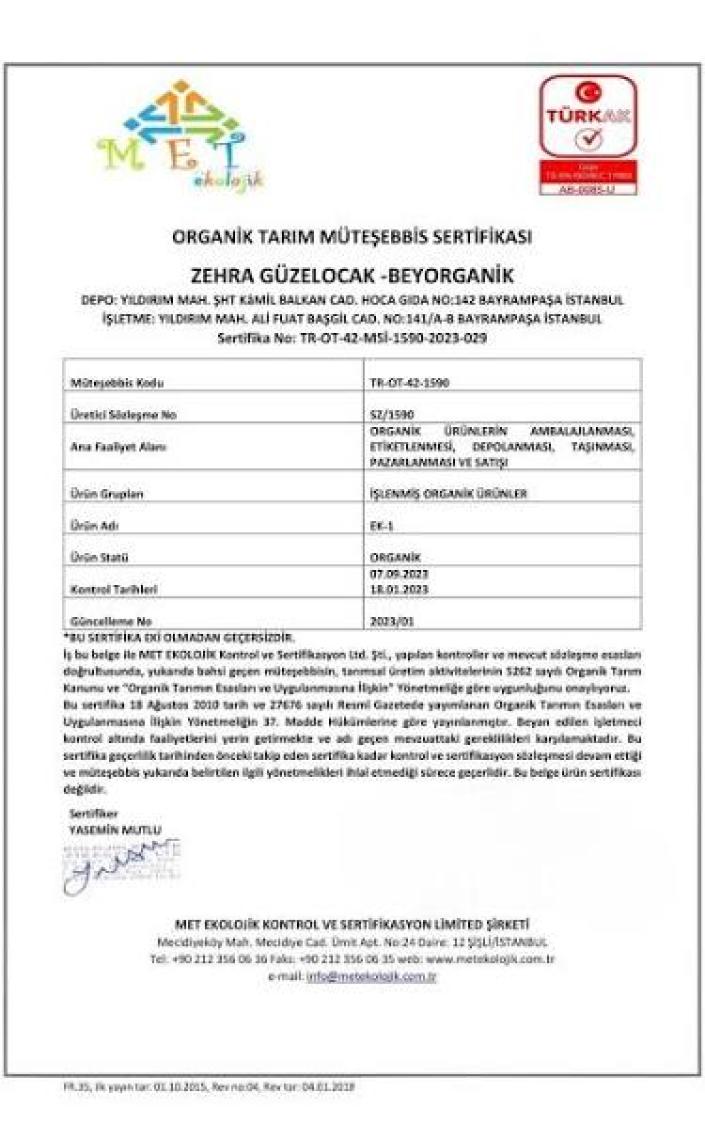 Beyorganik Beybeybi Beyorganik Üzüm ÖZÜ-315GR (+8 Ay )