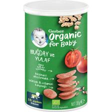 Gerber Organik Buğday ve Yulaflı Domates Havuç ve Soğanlı Bebek ve Küçük Çocuk Atıştırmalığı 35 gr