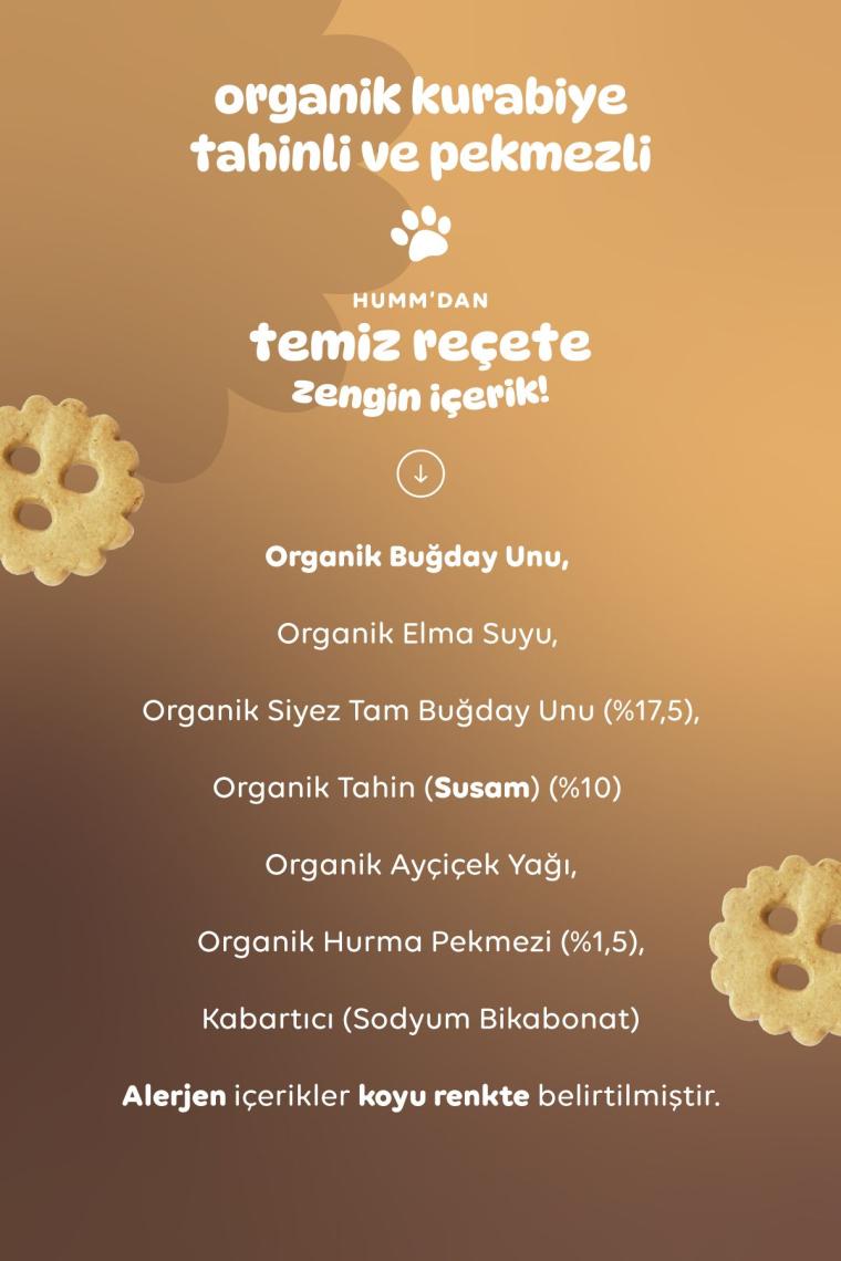 Humm Organic Tahinli ve Pekmezli Kurabiye 55 gr