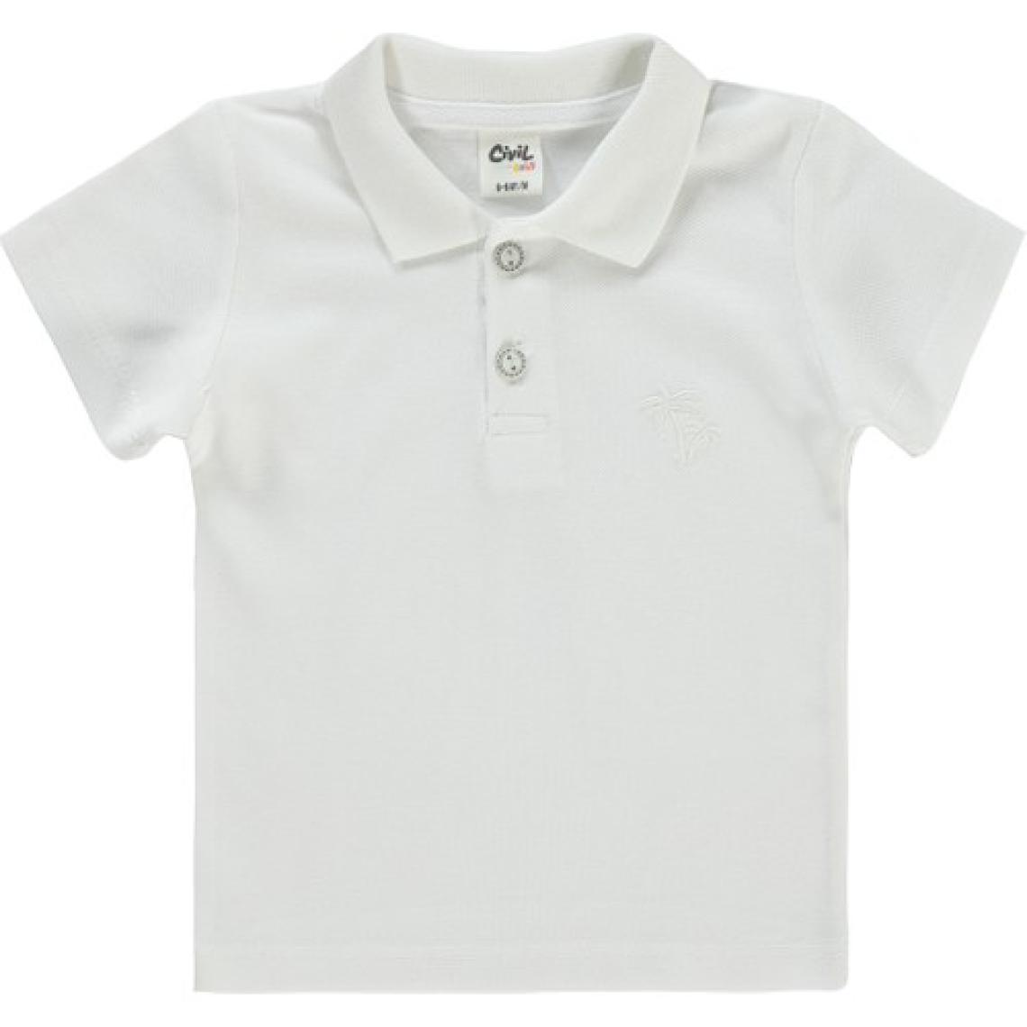 Civil Baby Erkek Bebek Tişört 6-18 Ay Beyaz