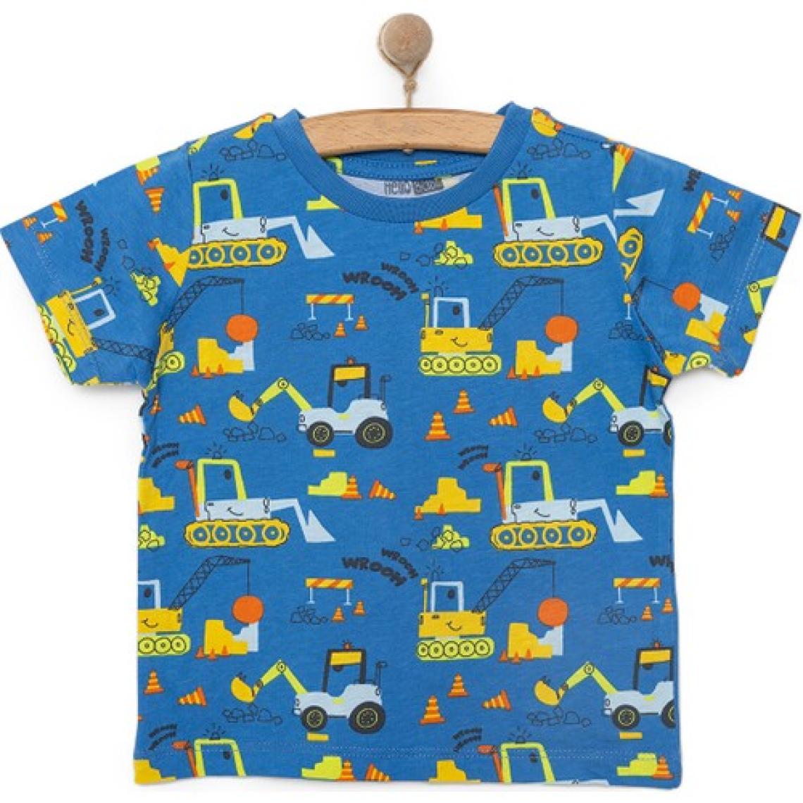 Hellobaby Basic Erkek Kepçe Desenli T-Shirt Erkek Bebek
