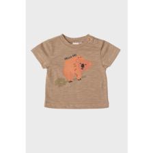 Layette Bg Store Erkek Bebek Bej T-Shirt