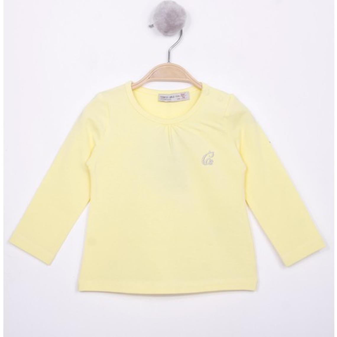 Toontoy Kız Bebek Göğsü Nakışlı T-Shirt