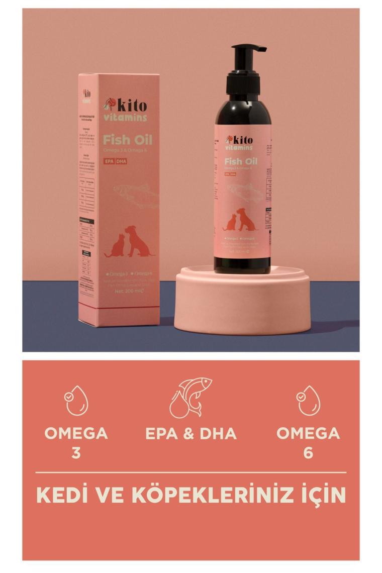 Premium Balık Yağı 200 ml (KEDİ VE KÖPEKLER İÇİN OMEGA 3 & 6 İÇERİKLİ BALIK YAĞI)