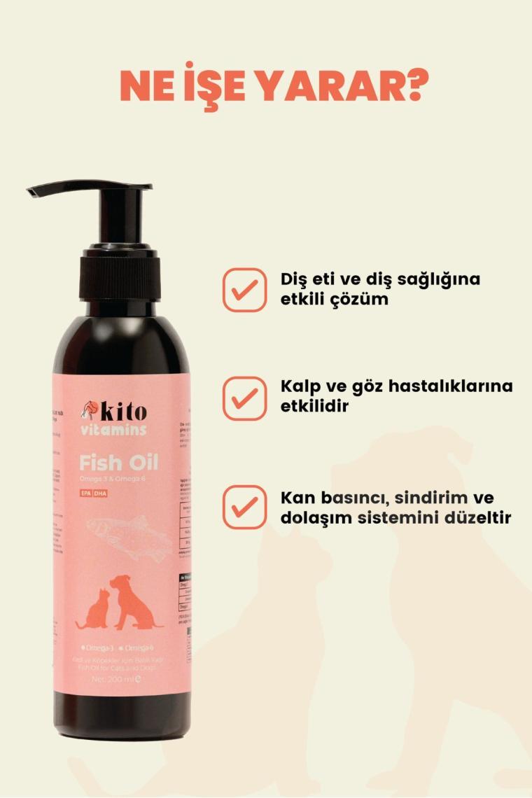 Premium Balık Yağı 200 ml (KEDİ VE KÖPEKLER İÇİN OMEGA 3 & 6 İÇERİKLİ BALIK YAĞI)