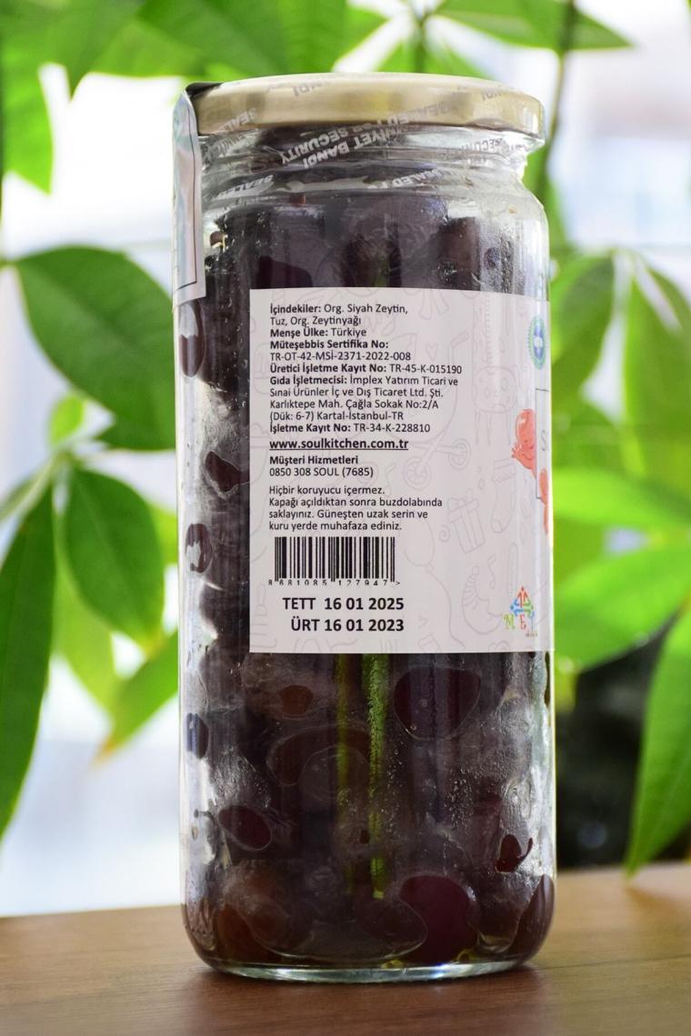 Organik Bebek Siyah Zeytin 310gr