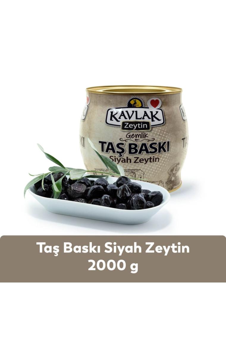 Taş Baskı Gemlik Siyah Zeytin 2 Kg