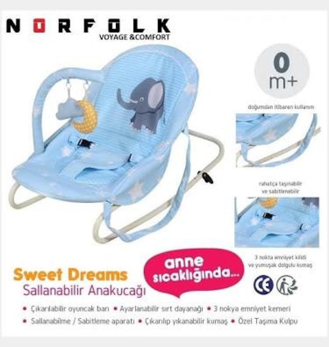 Norfolk Sweet Dreams Oyuncaklı Ev Tipi Ana Kucağı Ana Dizi - Sevimli Zebra