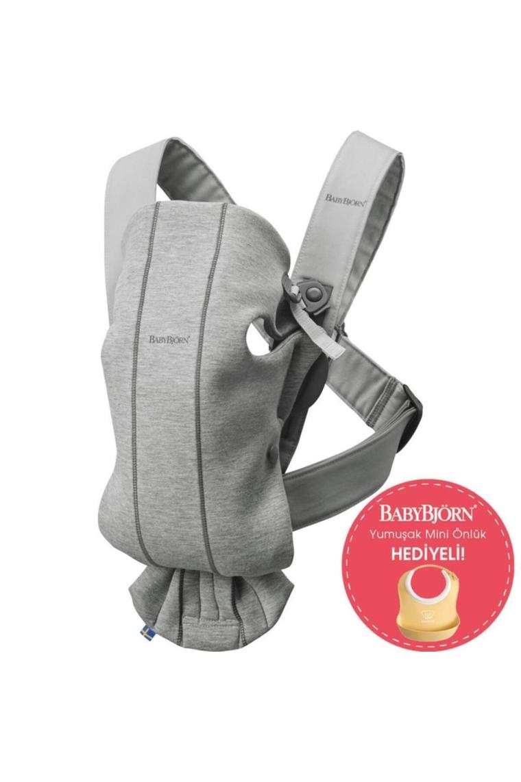 BabyBjörn Mini 3D Cotton Jersey Light Grey Kanguru