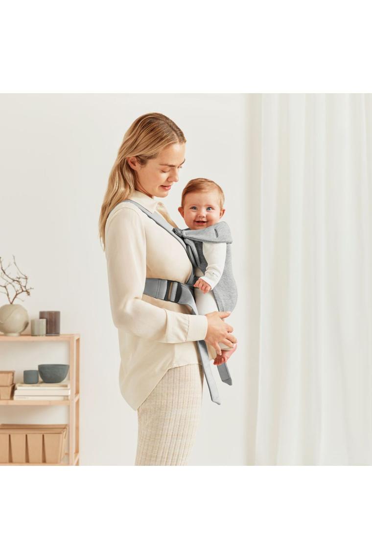 BabyBjörn Mini 3D Cotton Jersey Light Grey Kanguru