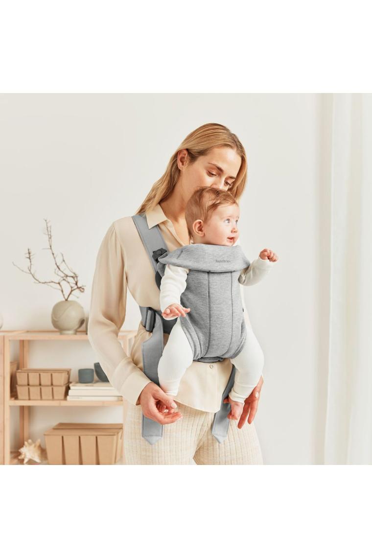 BabyBjörn Mini 3D Cotton Jersey Light Grey Kanguru