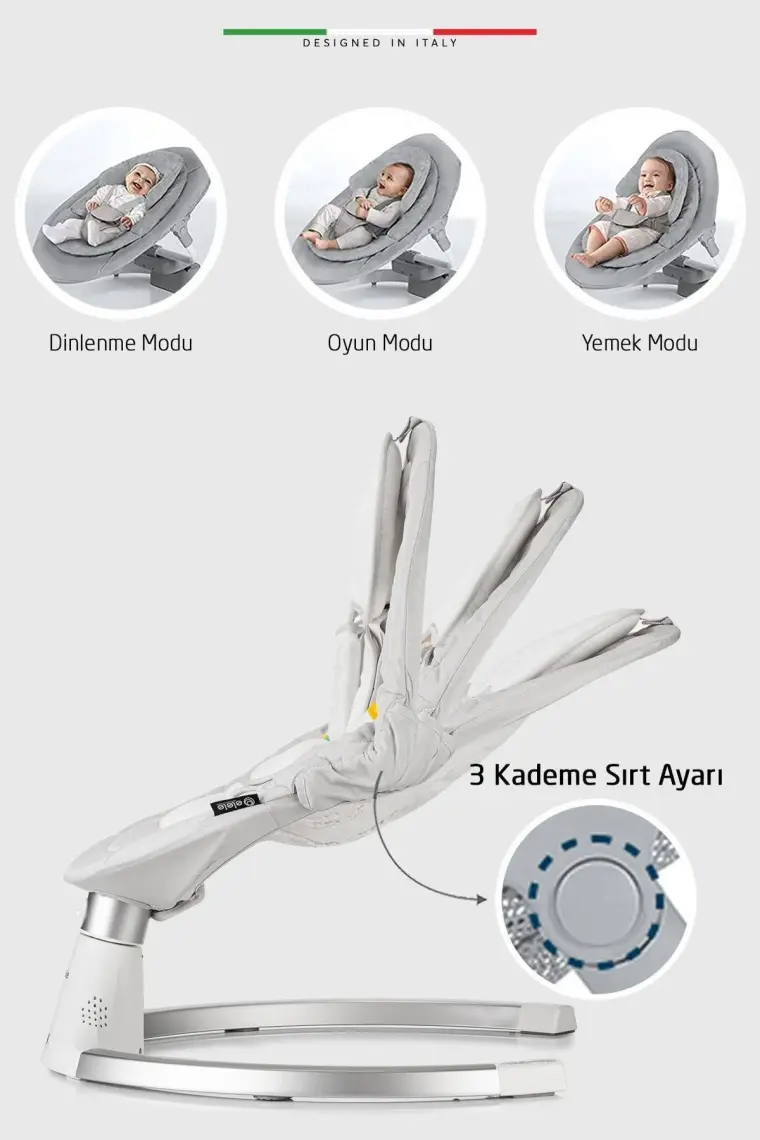 Elele Dormire Elektrikli Otomatik Sallanan Ana Kucağı