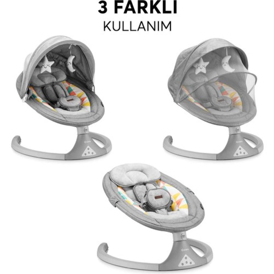 Elele Dormire Elektrikli Otomatik Sallanan Ana Kucağı