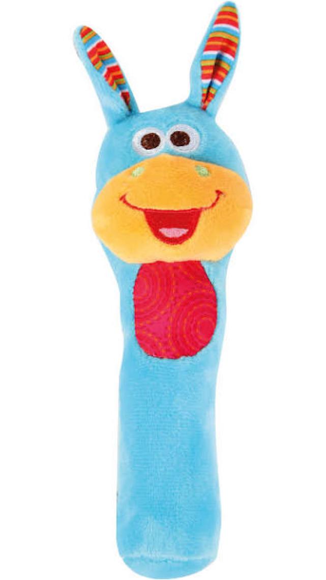 Bondigo Renkli Diş Kaşıyıcı ve Çıngıraklı Eşek Oyuncağı - Duyu Gelişimini Destekler, Diş Sağlığına Uygundur, Bebek Dostu Tasarım