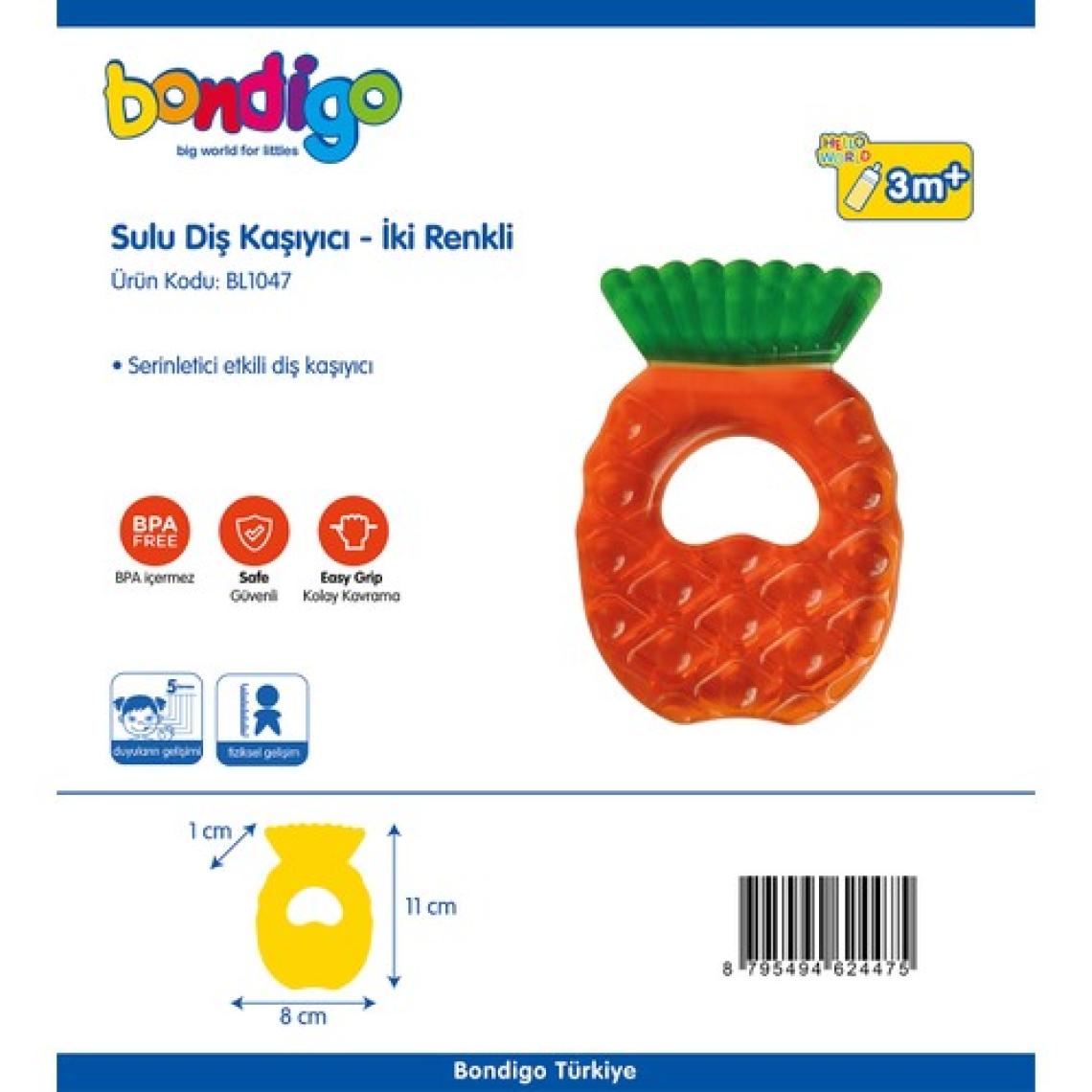Bondigo BPA İçermeyen Silikon Ananas Şekilli Diş Kaşıyıcı - Bebekler İçin Kolay Tutma ve Diş Sağlığına Uygun Tasarım