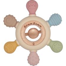 Bamm Bamm Boncuklu Silikon Bebek Diş Kaşıyıcı Hafif ve Rahat Kavranır