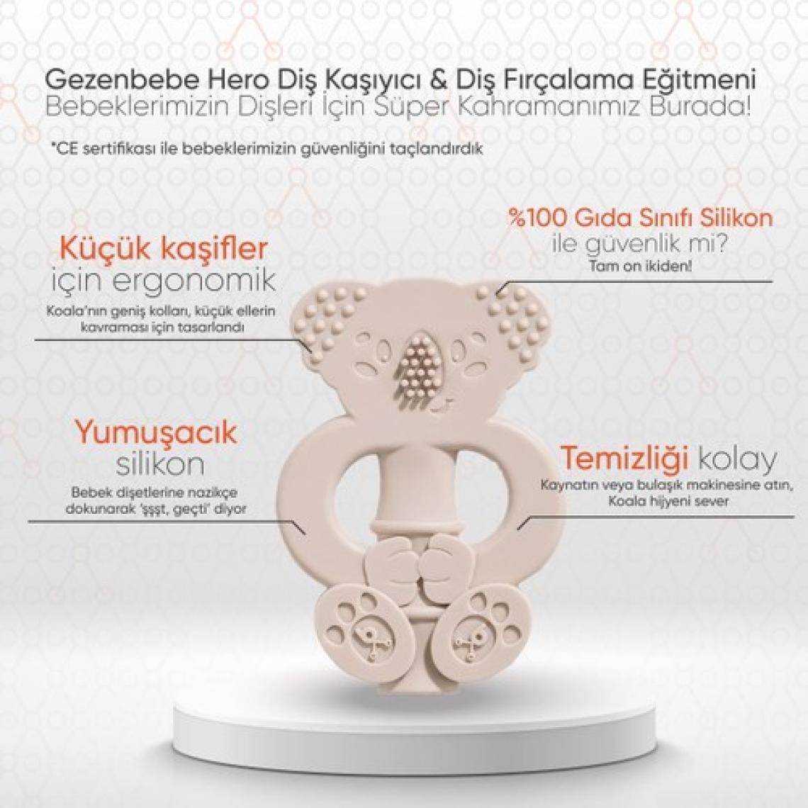 Gezenbebe Hero Diş Kaşıyıcı & Diş Fırçalama Eğitmeni Mink