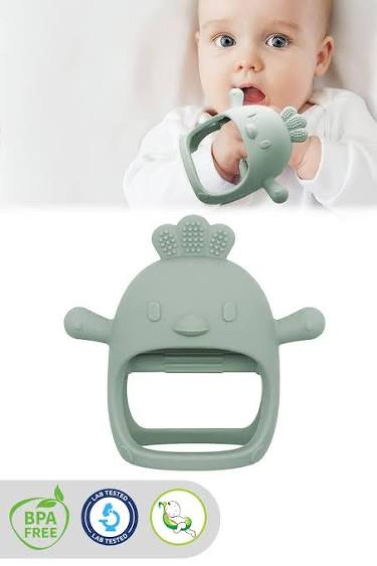Meleni Baby Silikon Bebek Diş Kaşıyıcı - Diş Kaşıma Eldiveni Yenidoğan Dişlik Pembe