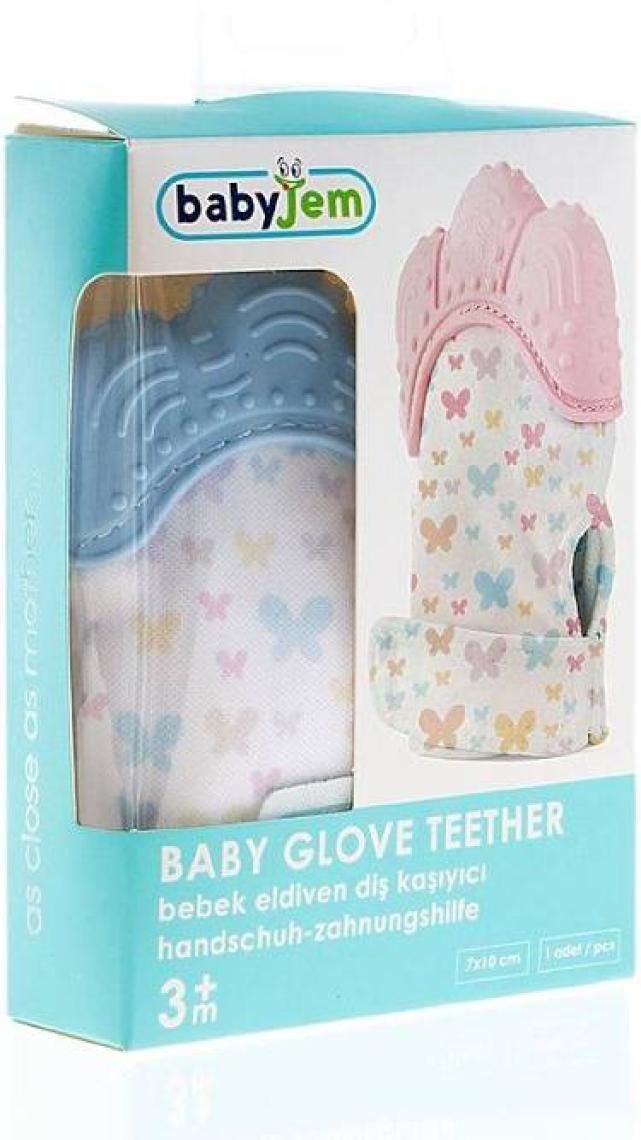 Babyjem Diş Kaşıyıcı Eldiven Mavi