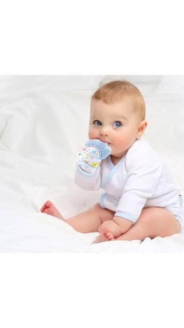 Babyjem Diş Kaşıyıcı Eldiven Mavi