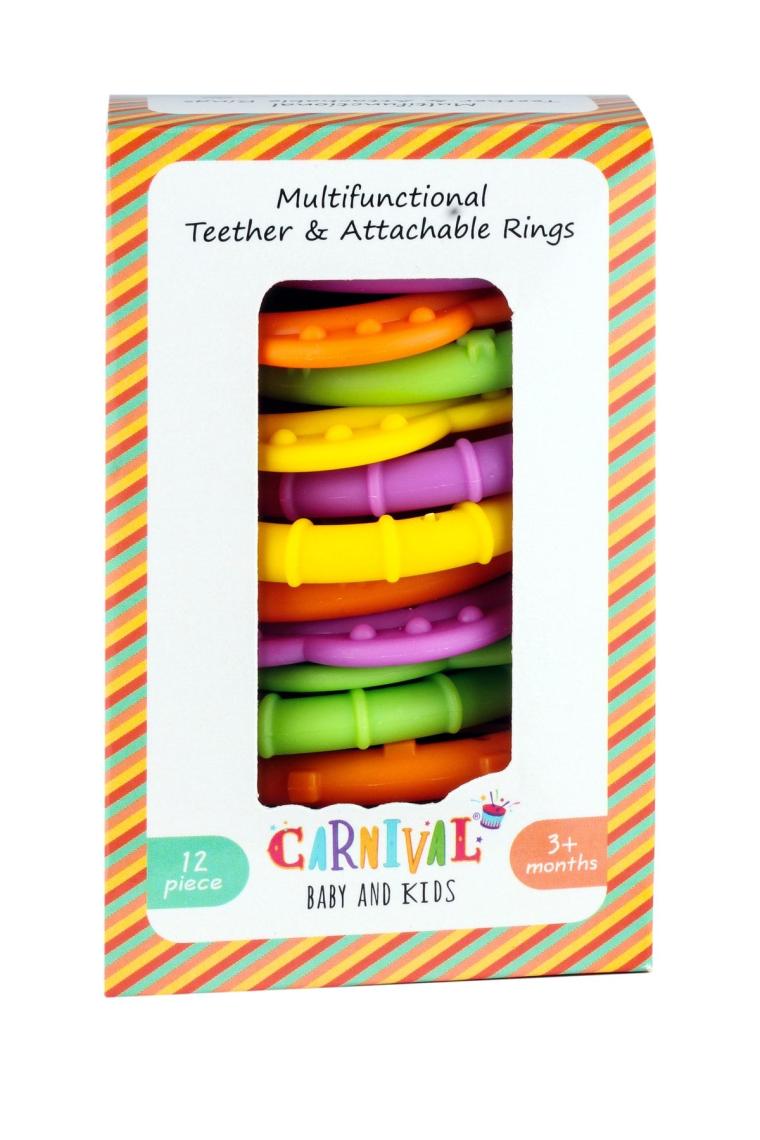 Carnival Baby&kids Çok Amaçlı Zincir Dişlik Halka 12'li